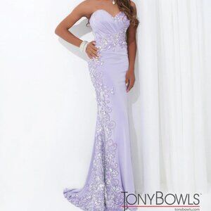 Tony Bowls Evening LILAC 4 LONG GOWN FORMAL PROM PAGEANT DRESS 114504